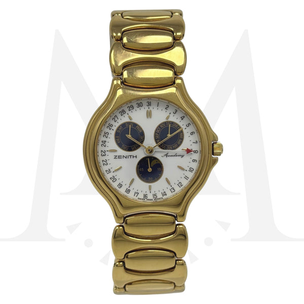Reloj Zenith Academy Fase lunar y triple calendario Quartz